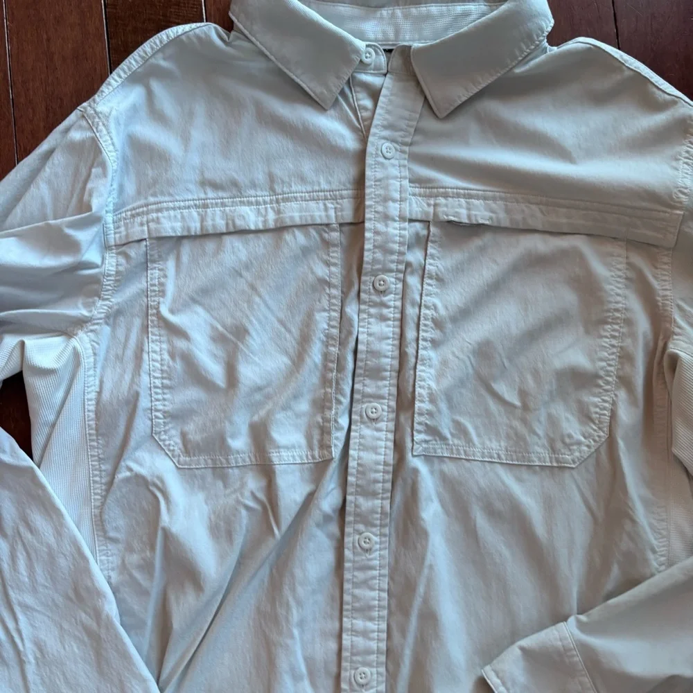 REI Co-op Men's White Outdoor Hiking Button-Down Shirt - Picture 5 of 10